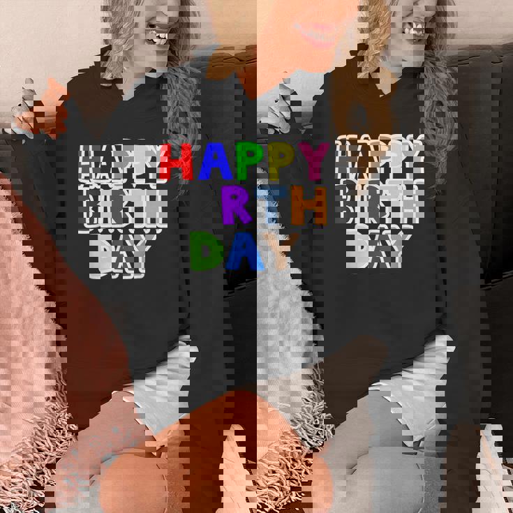 Happy Birthday（ハッピーバースデー）カラフルポップ【お誕生日 プリント】サプライズ 文字 イベントデザイン パーカー