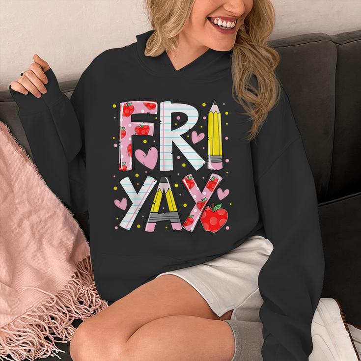 Happy Fri-Yay Teacher Back To School Friday Lovers Unisex Hoodie, funny design