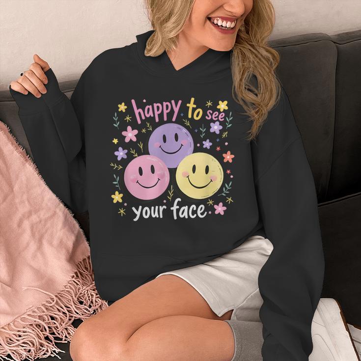 Happy To See Your Face Smile Face Teacher Back To School Unisex Hoodie, funny design Happy To See Your Face Smile Face Teacher Back To School Unisex Hoodie, funny design