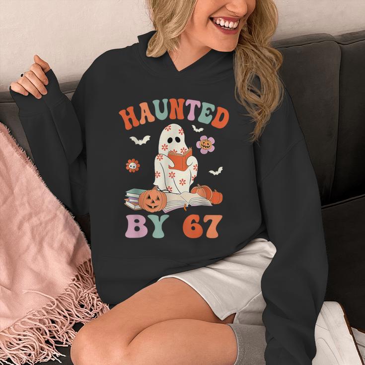 Haunted By 67 Boo Ghost Teacher 6 7 Halloween Costume Unisex Hoodie, funny design