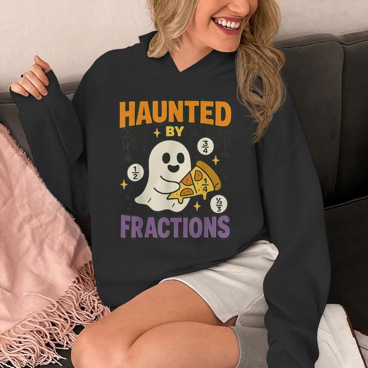 Haunted By Fractions Math Halloween Teacher Unisex Hoodie, funny design