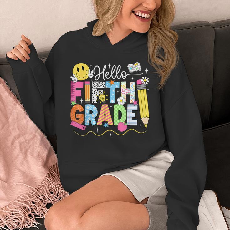Hello Fifth Grade Team 5th Grade Back To School Teacher Kids Unisex Hoodie, funny design