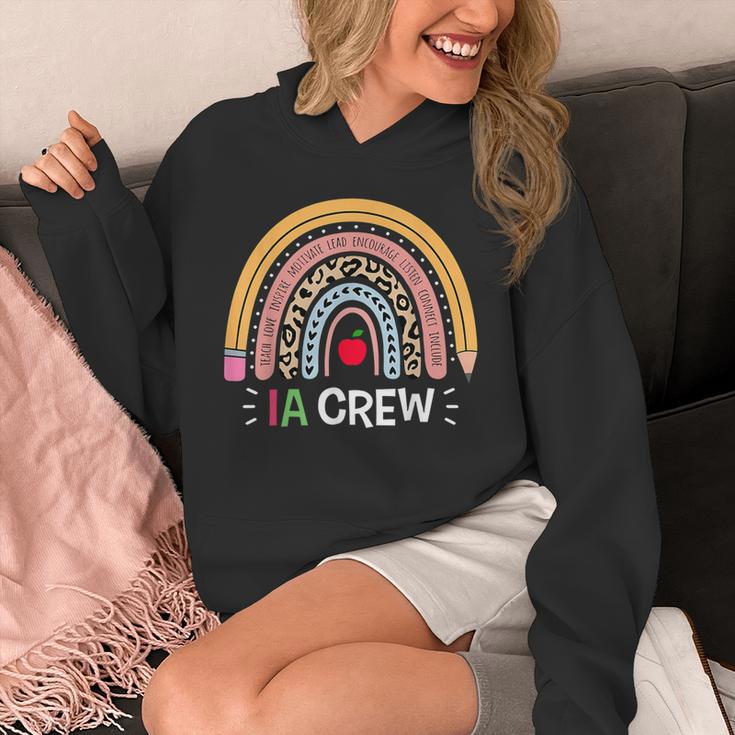 IA Crew Instructional Assistant Rainbow Teachers Aide Unisex Hoodie, funny design