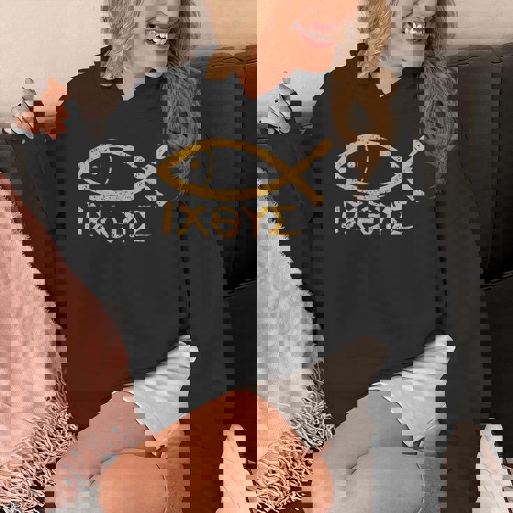 Ichthys イエス・キリスト 神の息子 救世主 古代魚のシンボル パーカー