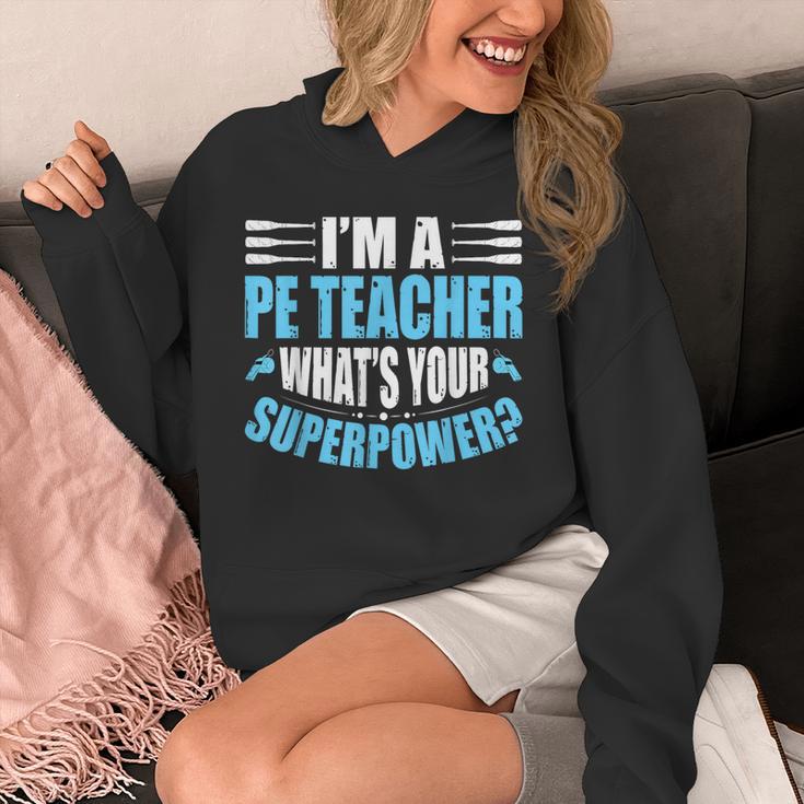 I'm A PE Teacher What's Your Superpower Physical Education Unisex Hoodie, Pe Teacher Gifts, funny design