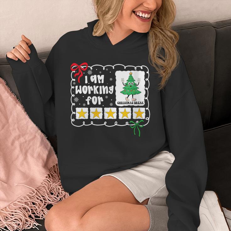 I'm Working For Christmas Break 5 Stars Christmas Teacher Unisex Hoodie, funny design I'm Working For Christmas Break 5 Stars Christmas Teacher Unisex Hoodie, funny design