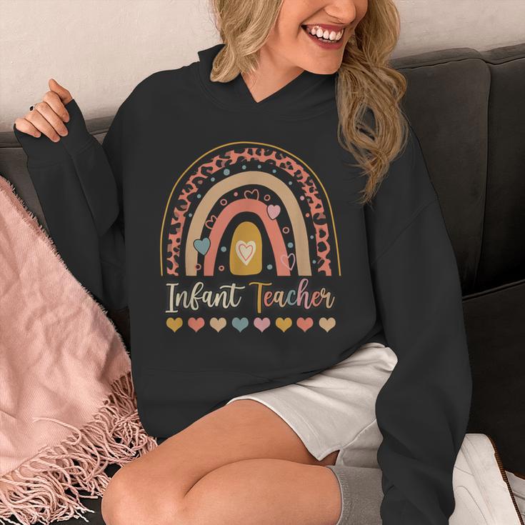 Infant Teacher Leopard Boho Rainbow Appreciation Unisex Hoodie, funny design