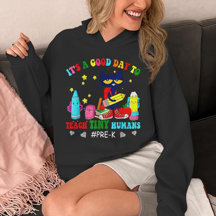 It's A Good-Day To Teach Tiny Humans Pre-K Cat Teacher Lover Unisex Hoodie, funny design It's A Good-Day To Teach Tiny Humans Pre-K Cat Teacher Lover Unisex Hoodie, funny design