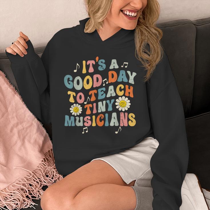 Its A Good Day To Teach Tiny Musicians Music Teacher Flower Unisex Hoodie, funny design