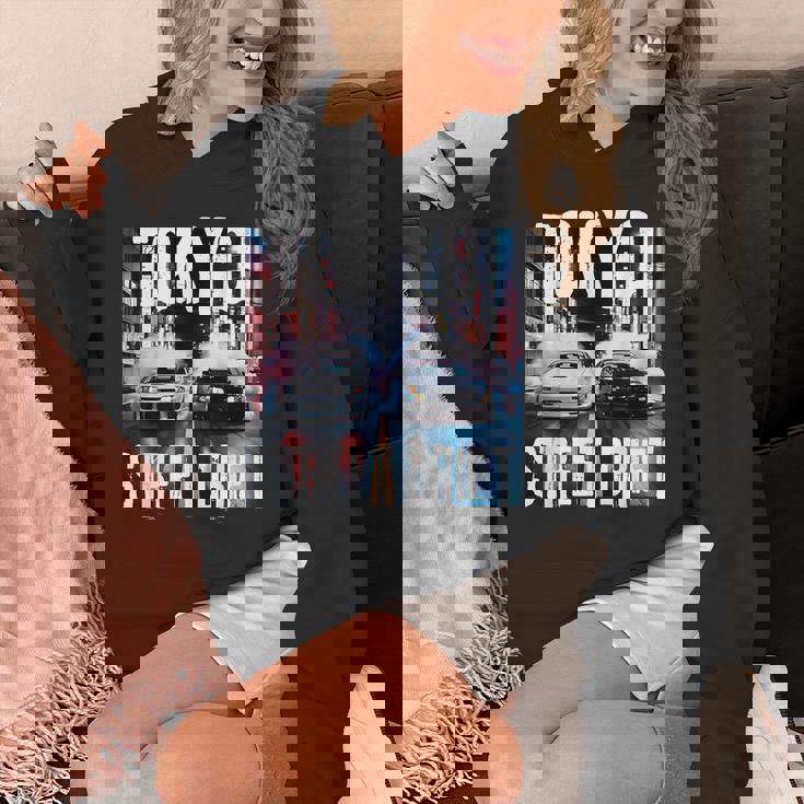 Jdm日本人ドリフトレースカー2台 東京ストリートドリフト夜 パーカー