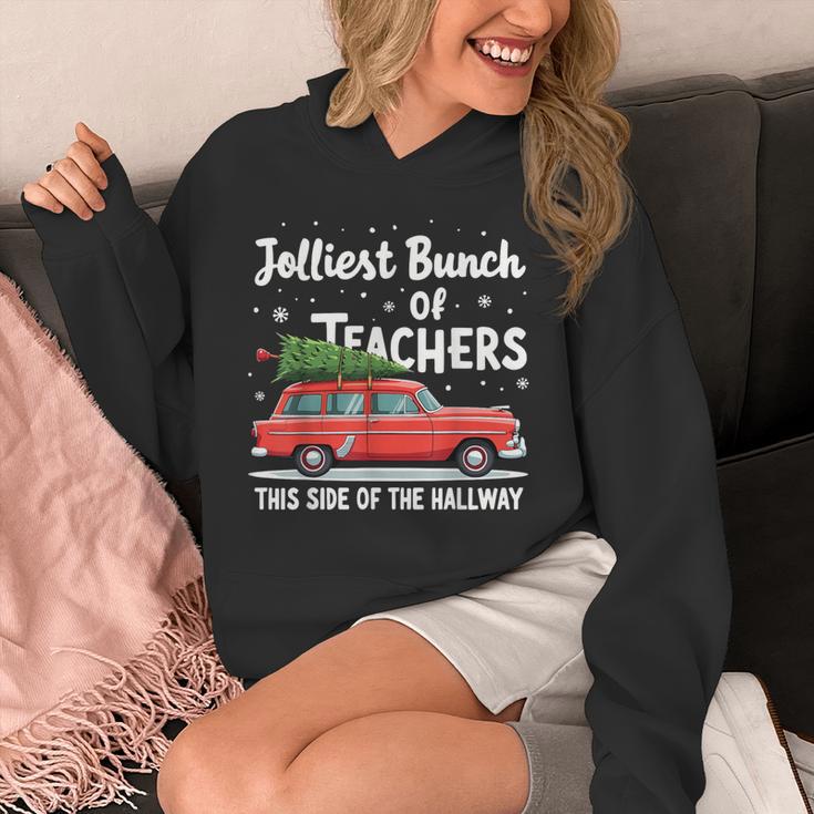 Jolliest Bunch Of Teachers This Side Of The Hallway Xmas PJ Unisex Hoodie, funny design Jolliest Bunch Of Teachers This Side Of The Hallway Xmas PJ Unisex Hoodie, funny design