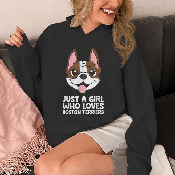 Just a Girl Who Loves Boston Terriers Unisex Hoodie, funny design