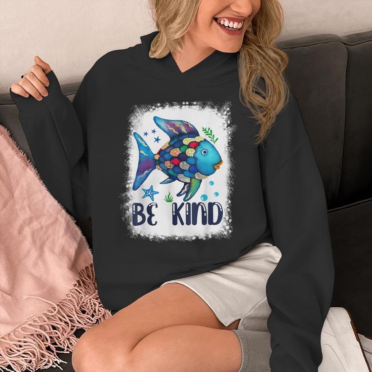 Be Kind Rainbow Fish Teacher Life Back To School Teaching Men Women Unisex Hoodie, funny design