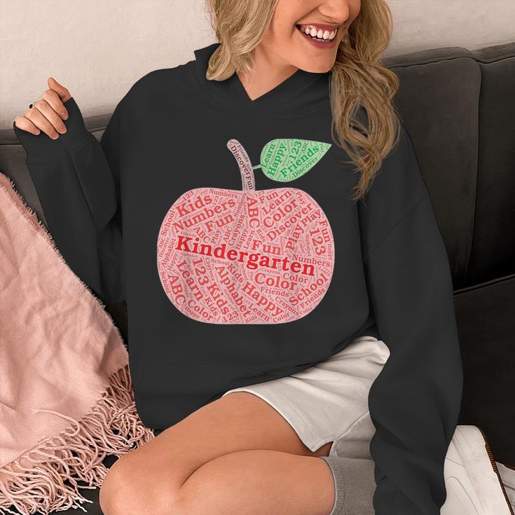 Kindergarten Apple Word Art For Teachers & Students Unisex Hoodie, funny design Kindergarten Apple Word Art For Teachers & Students Unisex Hoodie, funny design
