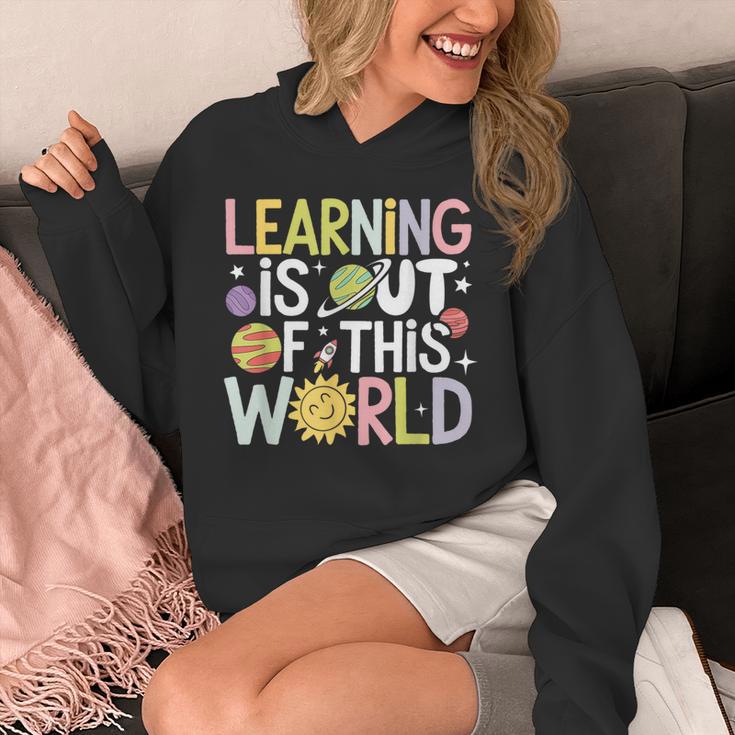 Learning Is Out Of This World Space Teacher Cute Groovy Unisex Hoodie, Groovy Teacher Gifts, funny design Learning Is Out Of This World Space Teacher Cute Groovy Unisex Hoodie, Groovy Teacher Gifts, funny design