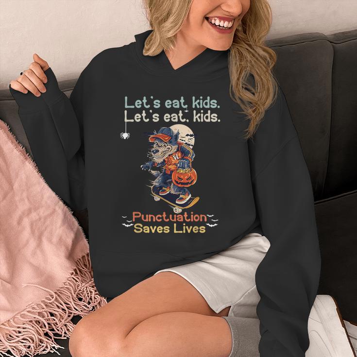 Let's Eat Kids Grammar Werewolf Halloween Teacher Unisex Hoodie, funny design Let's Eat Kids Grammar Werewolf Halloween Teacher Unisex Hoodie, funny design