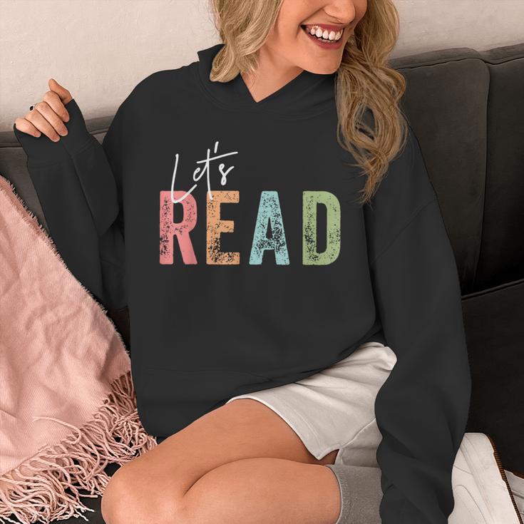 Let's Read Book Nerd Reading Book Lover Librarian Teacher Unisex Hoodie, funny design