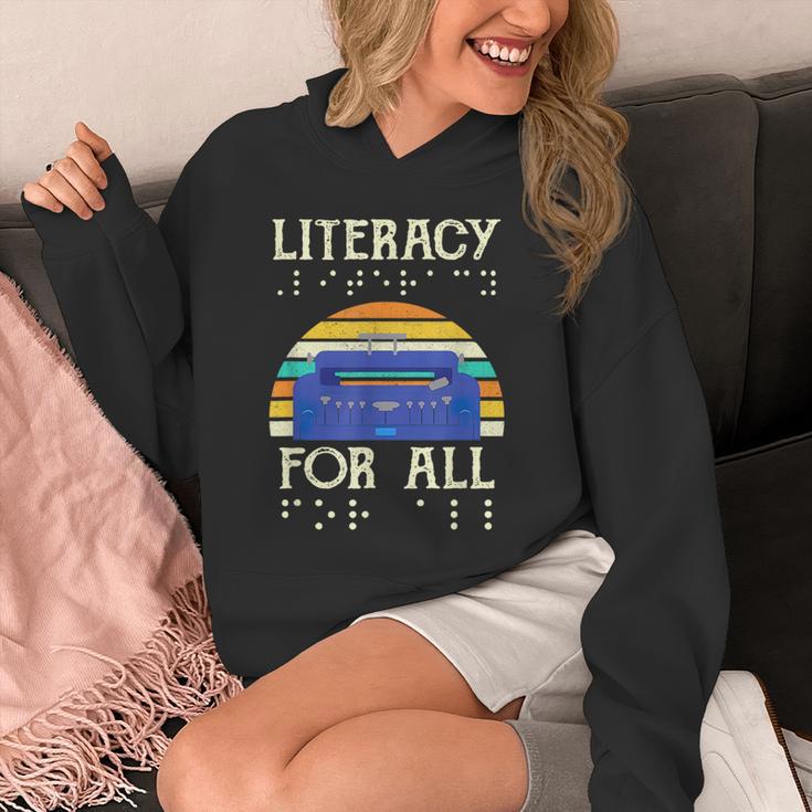 Literacy For All Visually Impaired Braille Teacher The Blind Unisex Hoodie, funny design Literacy For All Visually Impaired Braille Teacher The Blind Unisex Hoodie, funny design