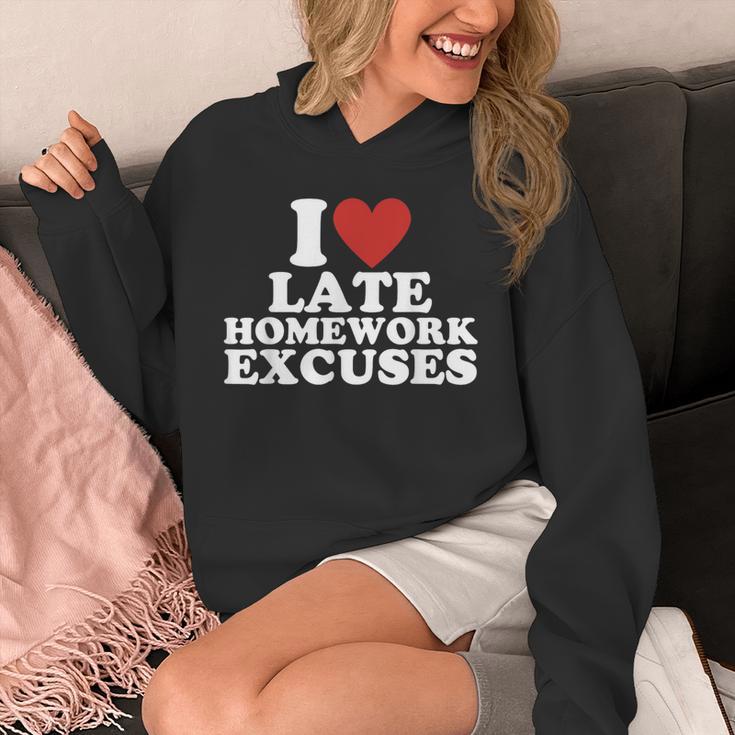 I Love Late Homework Excuses Sarcastic Teacher Lie For Men Women Unisex Hoodie, funny design I Love Late Homework Excuses Sarcastic Teacher Lie For Men Women Unisex Hoodie, funny design