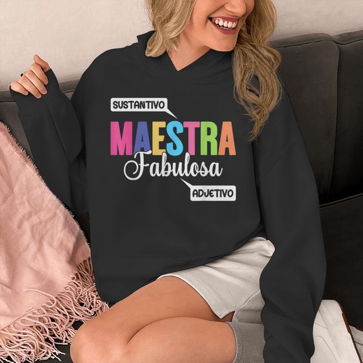Maestra Fabulosa Bilingual Spanish Espanol Teacher School Unisex Hoodie, funny design