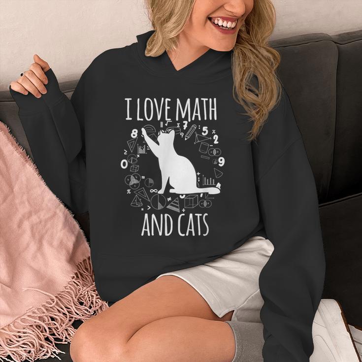 Math Nerd Math Teacher Cat Lover I Love Math And Cats Unisex Hoodie, funny design