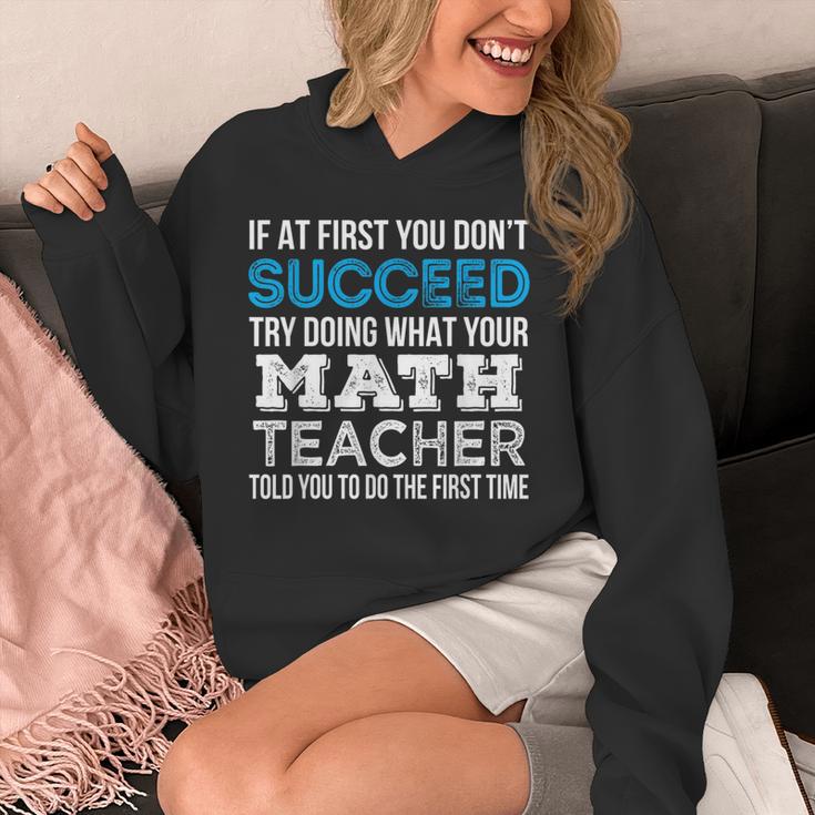 Math Teacher If At First You Don't Succeed Unisex Hoodie, funny design Math Teacher If At First You Don't Succeed Unisex Hoodie, funny design