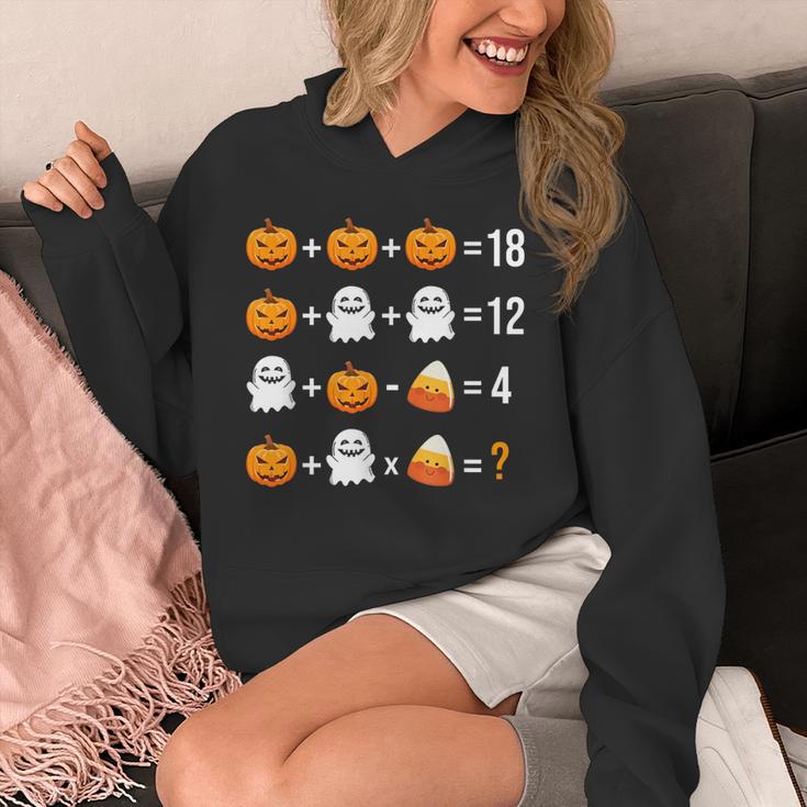 Math Teacher Halloween Equation Pumpkin Ghost Candy Corn Unisex Hoodie, funny design