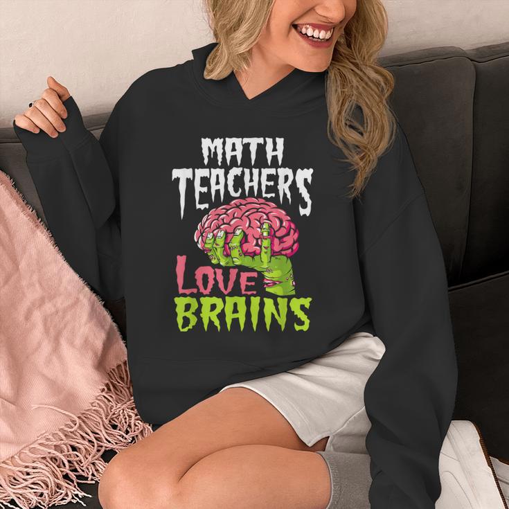 Math Teachers Love Brains Zombie Teacher School Halloween Unisex Hoodie, funny design