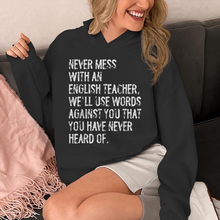 Never Mess With An English Teacher Back To School Unisex Hoodie, English Teacher Gifts, funny design Never Mess With An English Teacher Back To School Unisex Hoodie, English Teacher Gifts, funny design