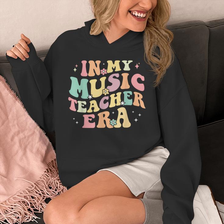 In My Music Teacher Era Retro Back To School Musician Band Men Women Unisex Hoodie, funny design