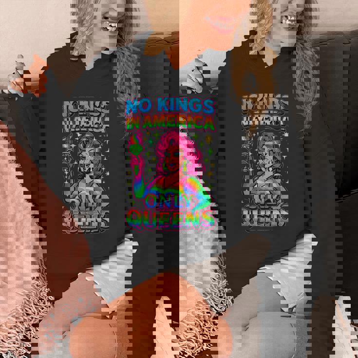 No Kings In America Only Queens Queer Ally Gay Pride Hoodie