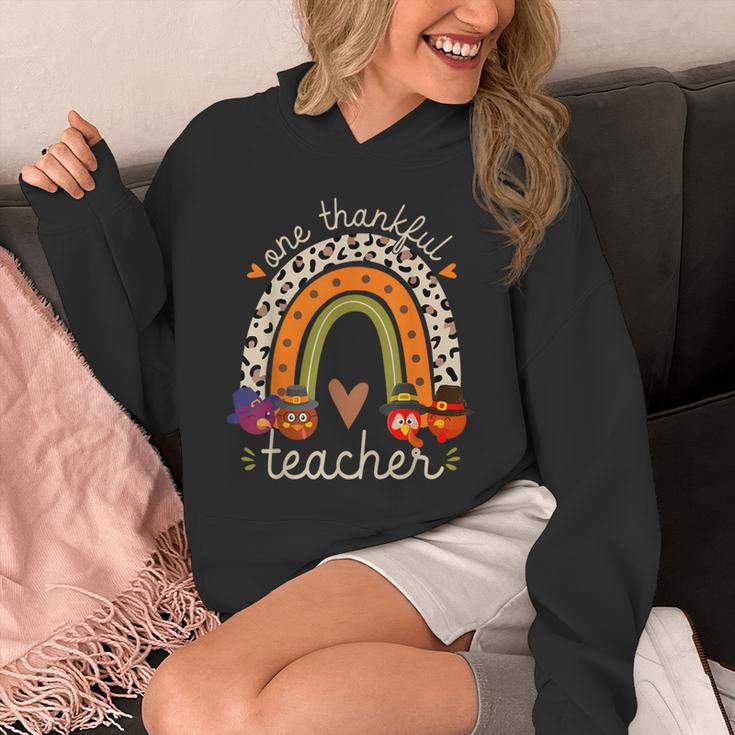 One Thankful Teacher Thanksgiving Turkey Rainbow Fall Unisex Hoodie, funny design One Thankful Teacher Thanksgiving Turkey Rainbow Fall Unisex Hoodie, funny design
