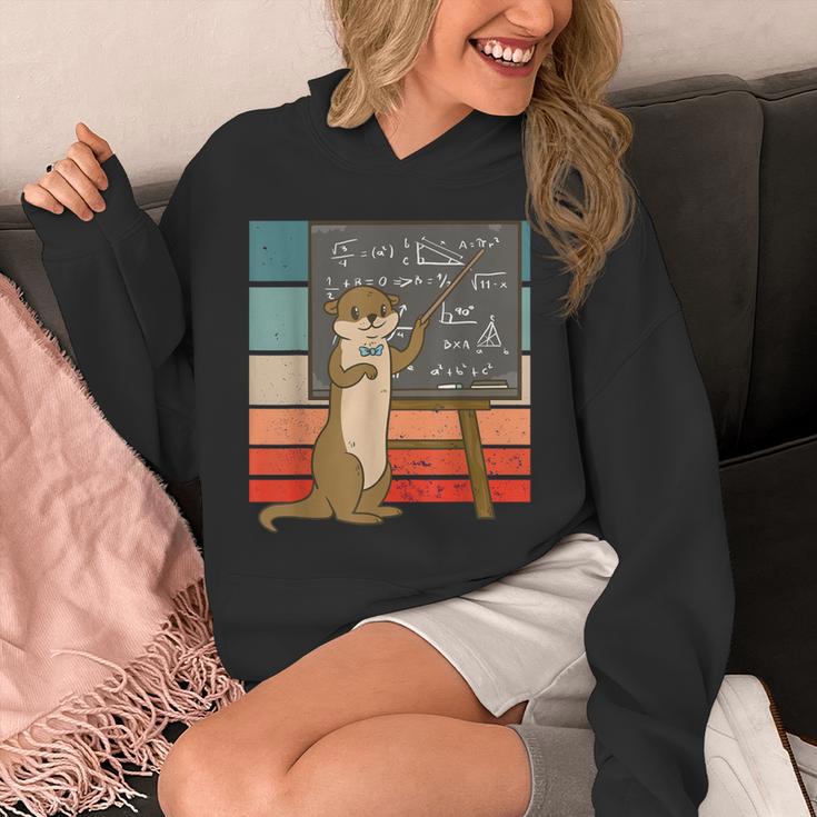 Otter Professor Teacher Teaching Maths Mathematics Unisex Hoodie, funny design