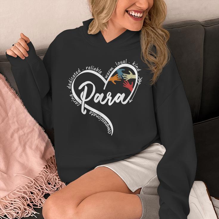 Para Heart Paraprofessional Teacher Paraeducator Unisex Hoodie, funny design