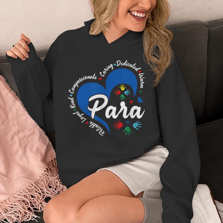 Para Heart Teacher Paraprofessional School Appreciation Unisex Hoodie, funny design