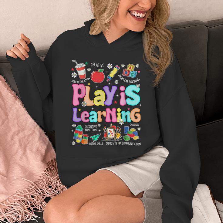 Play Is Learning Educational Teacher Women Unisex Hoodie, funny design