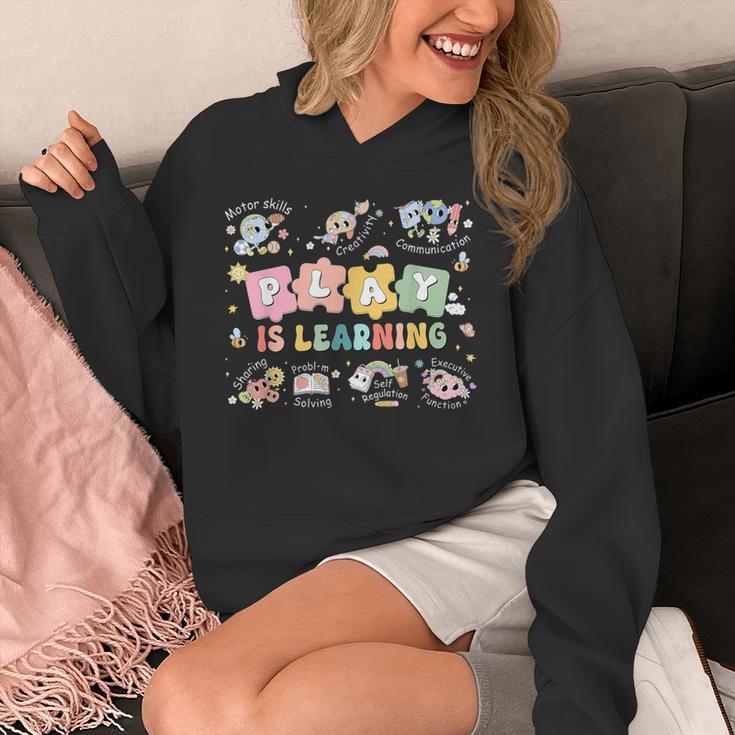 Play Is Learning Teacher Student First Day Back To School Unisex Hoodie, funny design