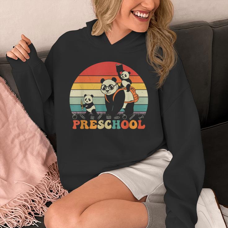 Preschool Panda Back To School Teacher Student Unisex Hoodie, funny design