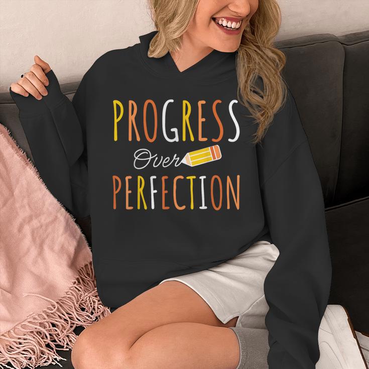Progress Over Perfection Teacher Pencil Back-To-School Unisex Hoodie, funny design Progress Over Perfection Teacher Pencil Back-To-School Unisex Hoodie, funny design