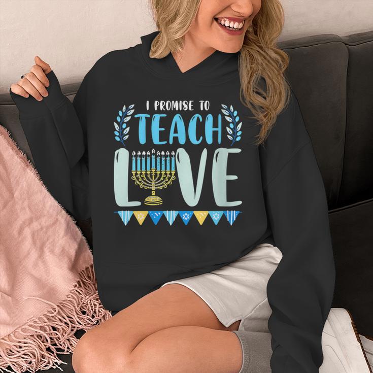 I Promise To Teach Love Hanukkah Chanukah Jewish Teacher Unisex Hoodie, funny design