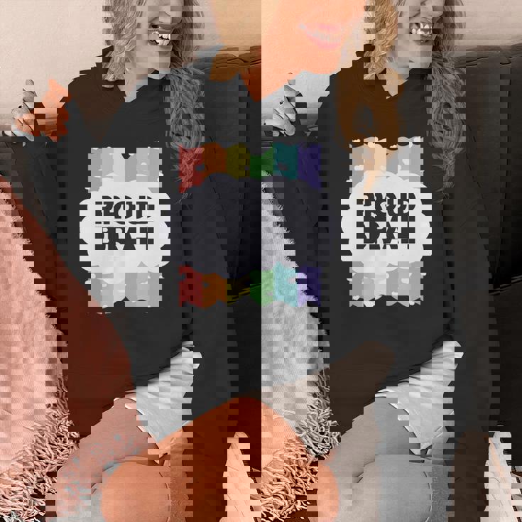 Proud Brah ゲイプライドフラッグ ジェンダー平等 パステルブラ 長袖tシャツ パーカー