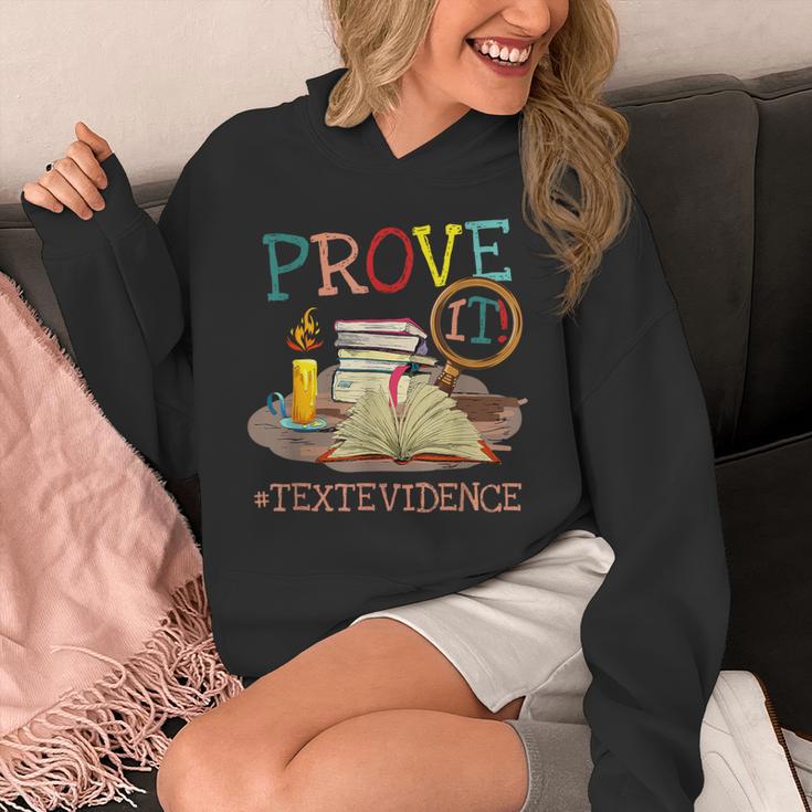 Prove It Text Evidence English Teacher Reading Teacher Unisex Hoodie, English Teacher Gifts, funny design