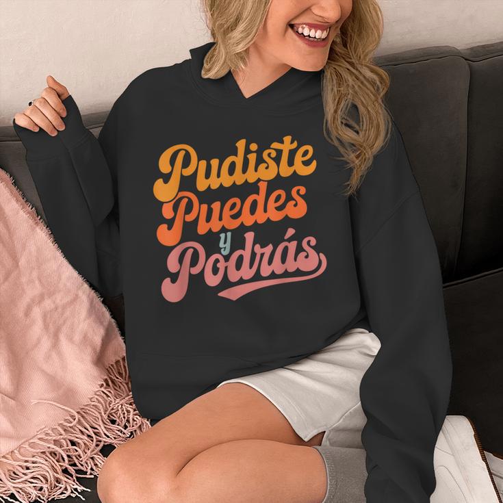 Pudiste Puedes Podras Maestra Spanish Teacher Unisex Hoodie, funny design
