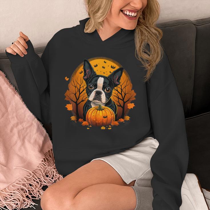 Pumpkin Boston Terrier Costume On Boston Terrier Halloween Unisex Hoodie, Boston Terrier Halloween Gifts, funny design