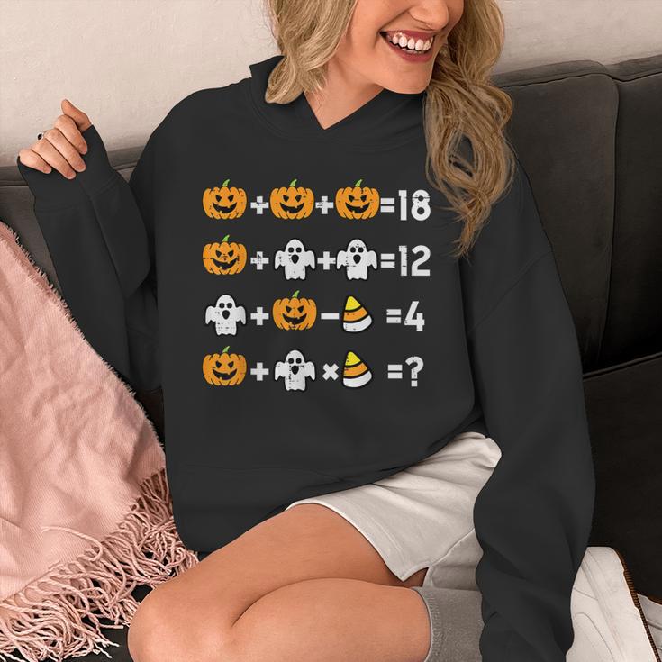 Pumpkin Ghost Equation Math Teacher Halloween Costume Unisex Hoodie, funny design
