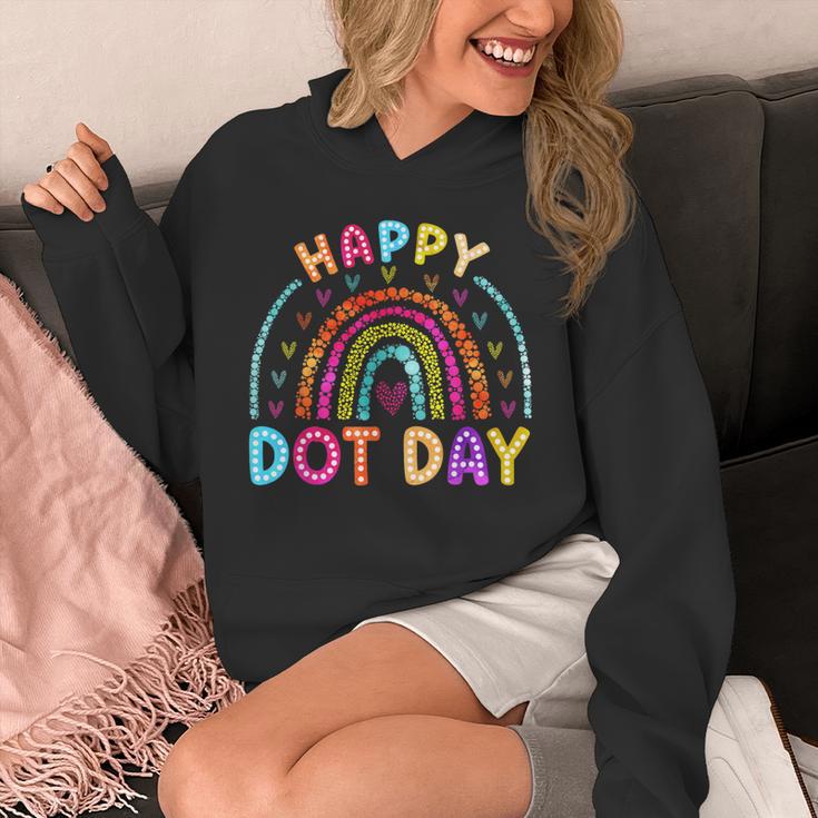 Rainbow Happy Dot Day Shirts Teacher Kids September 15th Unisex Hoodie, funny design