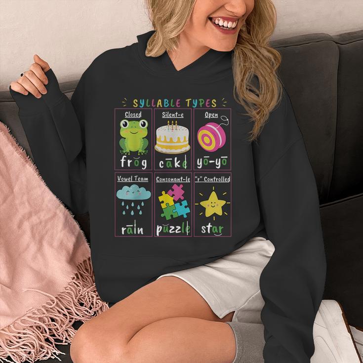Reading Teacher Syllable Types Phonics Phonemic Awareness Unisex Hoodie, funny design