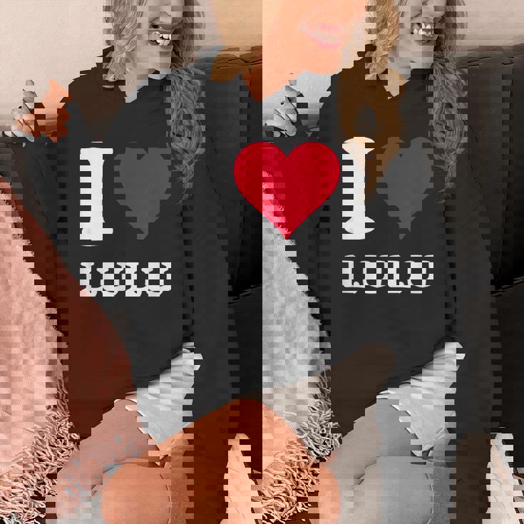 Red Heart I Love Lulu パーカー