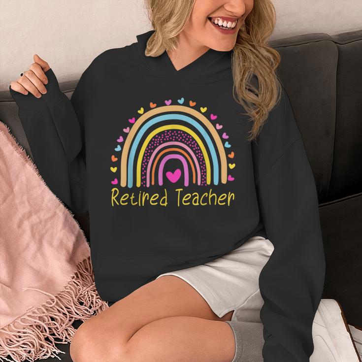 Retired Teacher Rainbow Unisex Hoodie, funny design Retired Teacher Rainbow Unisex Hoodie, funny design