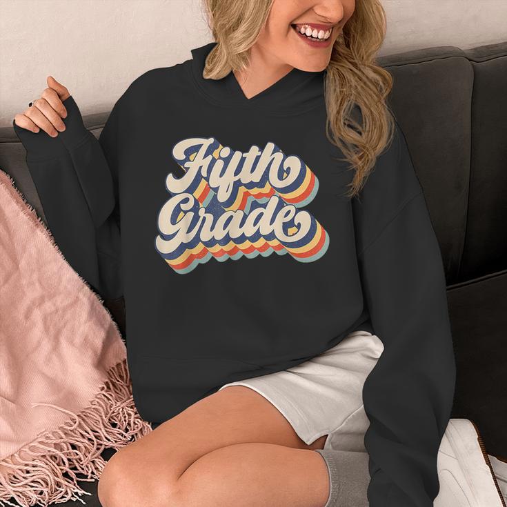 Retro Sunset Fifth Grade Teacher & Student Back To School Unisex Hoodie, funny design